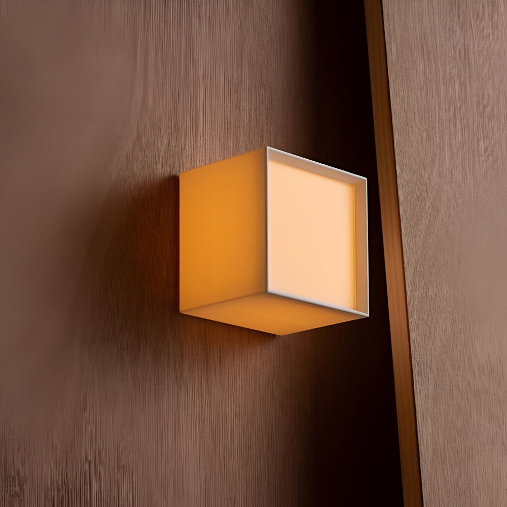 Lampa ścienna LED z tkaniny w stylu japońskim
