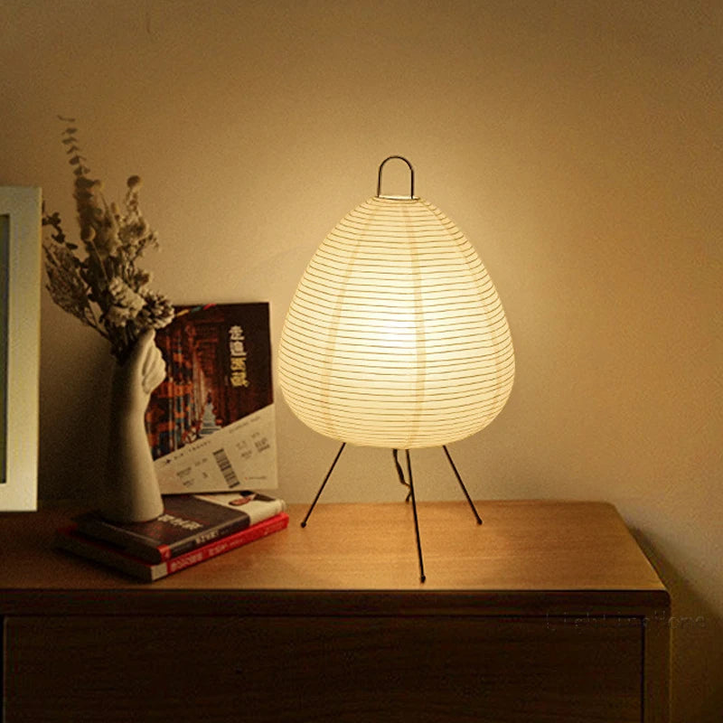 Japońska lampka stołowa LED z papieru ryżowego