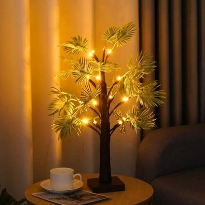 Dekoracyjna lampa LED w kształcie liści palmowych