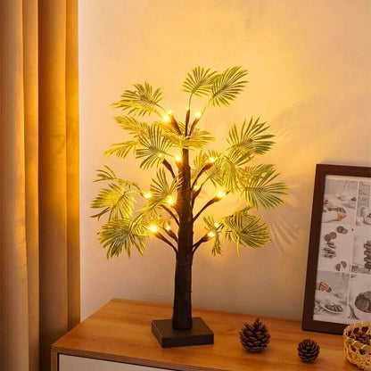 Dekoracyjna lampa LED w kształcie liści palmowych