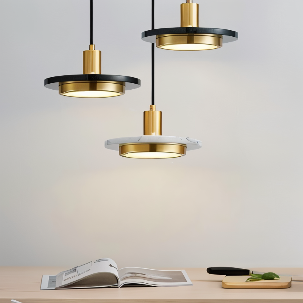 Nowoczesna lampa sufitowa metalowa do jadalni i kuchni