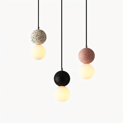 Lampa wisząca szklana rzeźbiona z metalem