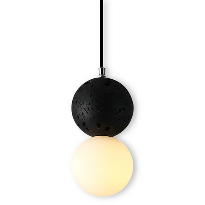 Lampa wisząca szklana rzeźbiona z metalem