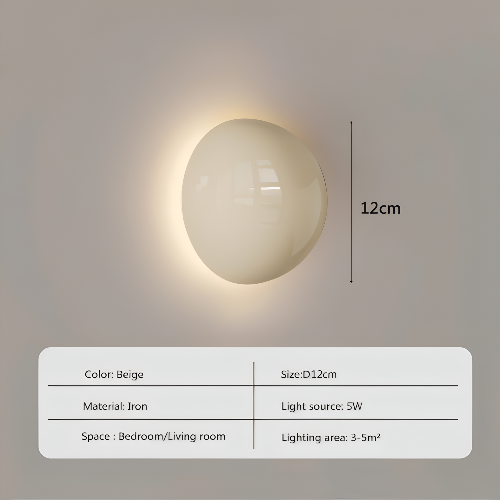 Okrągła lampa ścienna LED 5W z żelaza