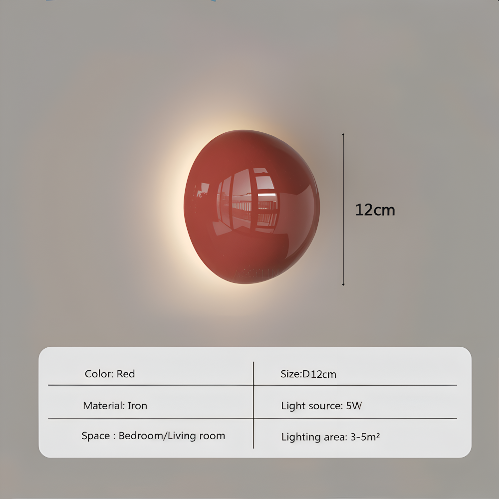Okrągła lampa ścienna LED 5W z żelaza