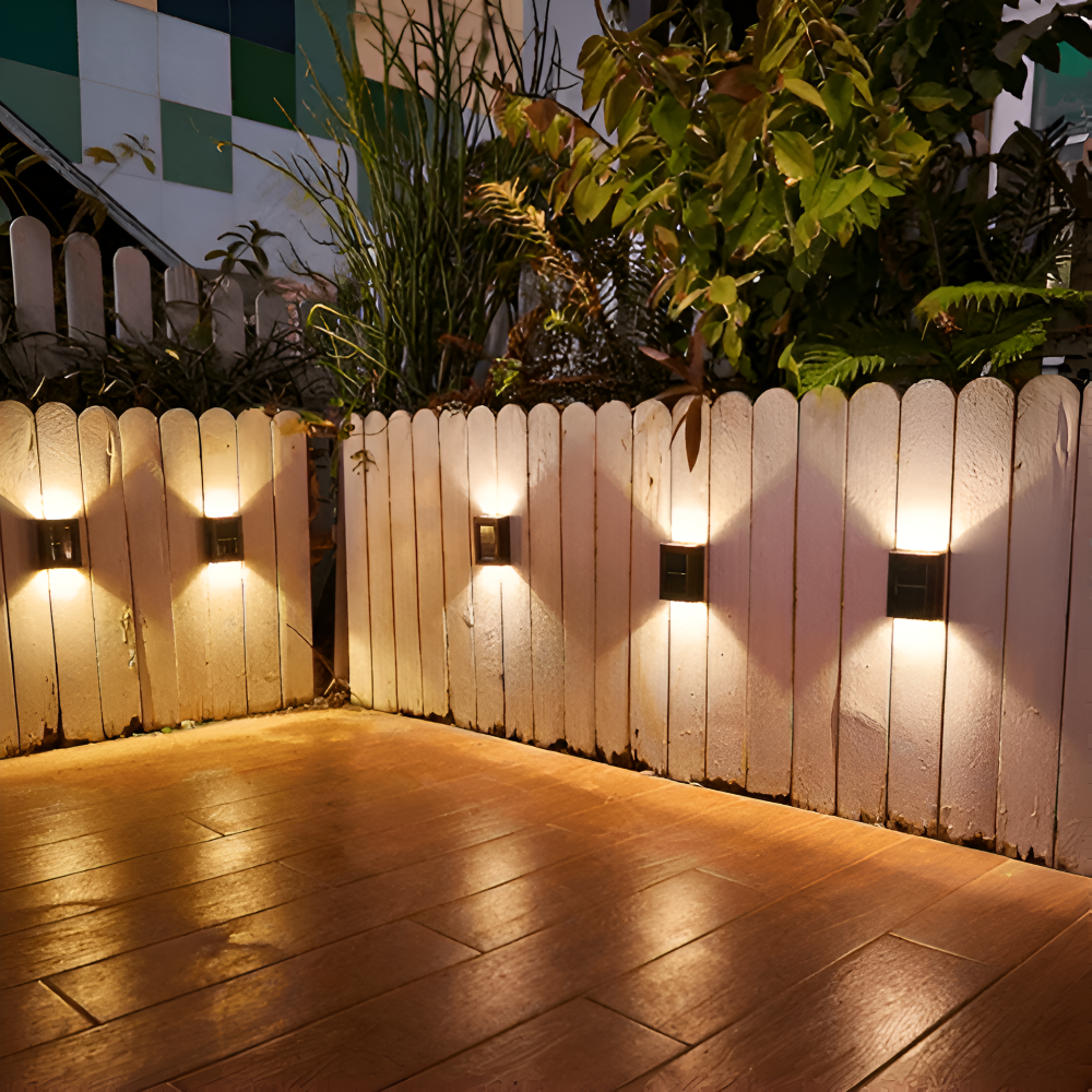 Solarna lampa ścienna zewnętrzna LED góra-dół IP65