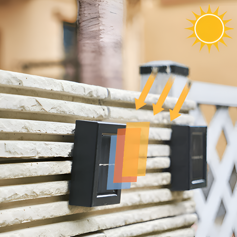 Solarna lampa ścienna zewnętrzna LED góra-dół IP65