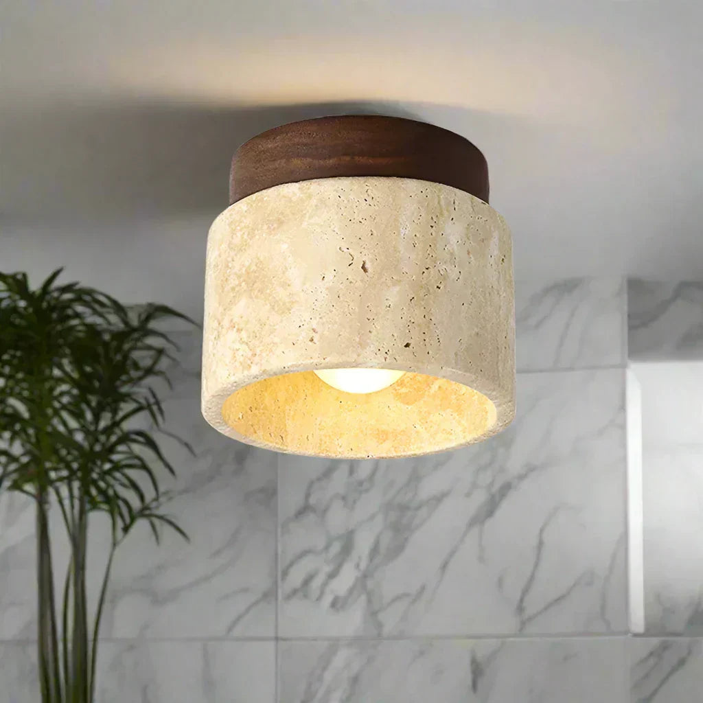 Japońska lampa sufitowa Japandi do salonu
