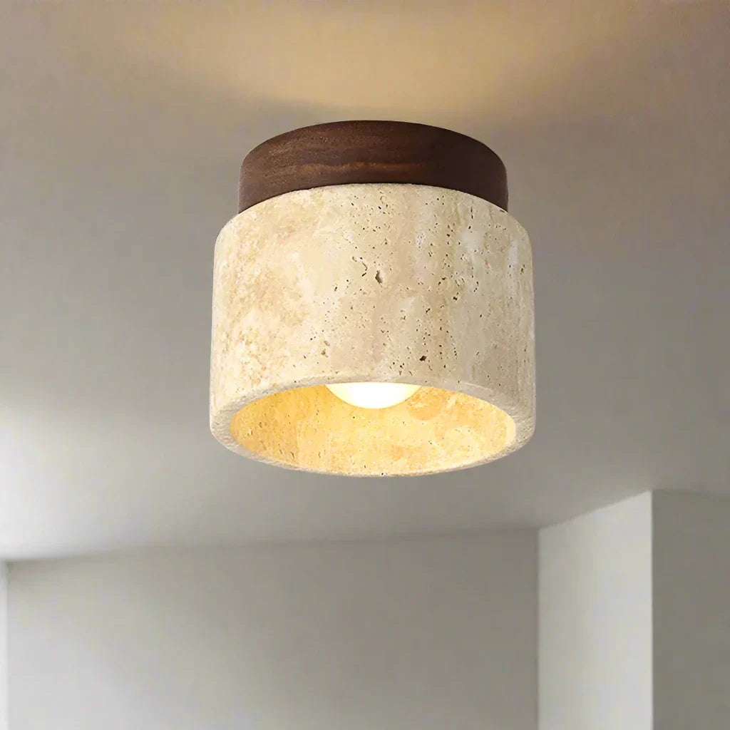 Japońska lampa sufitowa Japandi do salonu