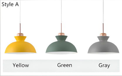 Kolorowa metalowa lampa wisząca do kuchni i jadalni