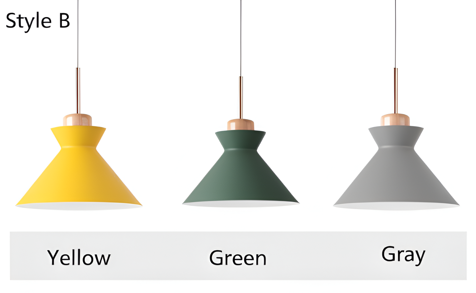 Kolorowa metalowa lampa wisząca do kuchni i jadalni