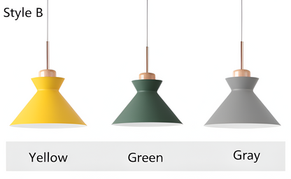 Kolorowa metalowa lampa wisząca do kuchni i jadalni