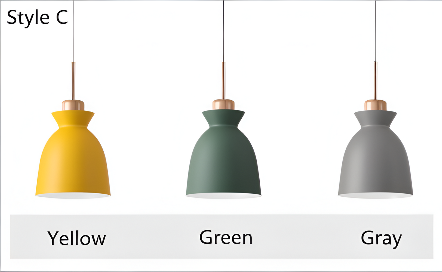 Kolorowa metalowa lampa wisząca do kuchni i jadalni