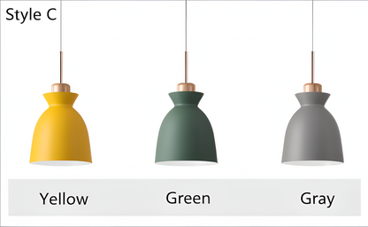 Kolorowa metalowa lampa wisząca do kuchni i jadalni