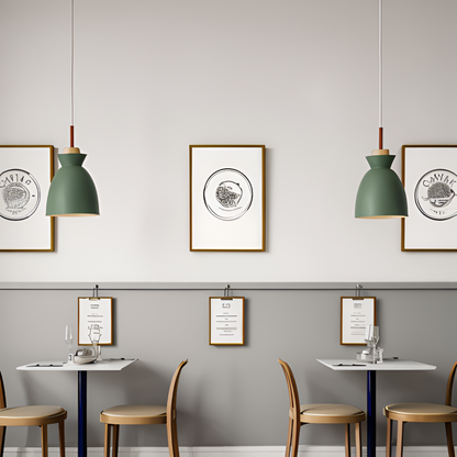 Kolorowa metalowa lampa wisząca do kuchni i jadalni