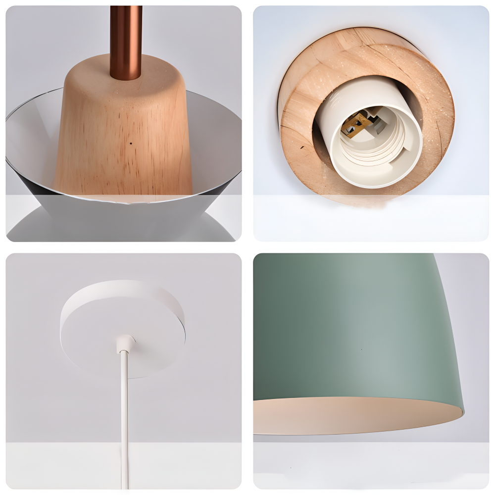 Kolorowa metalowa lampa wisząca do kuchni i jadalni