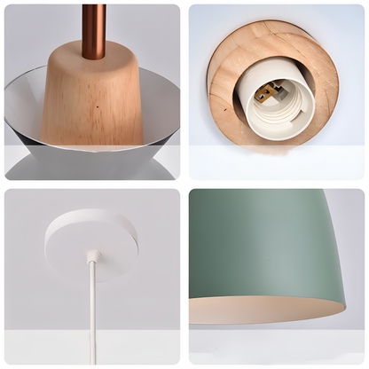 Kolorowa metalowa lampa wisząca do kuchni i jadalni