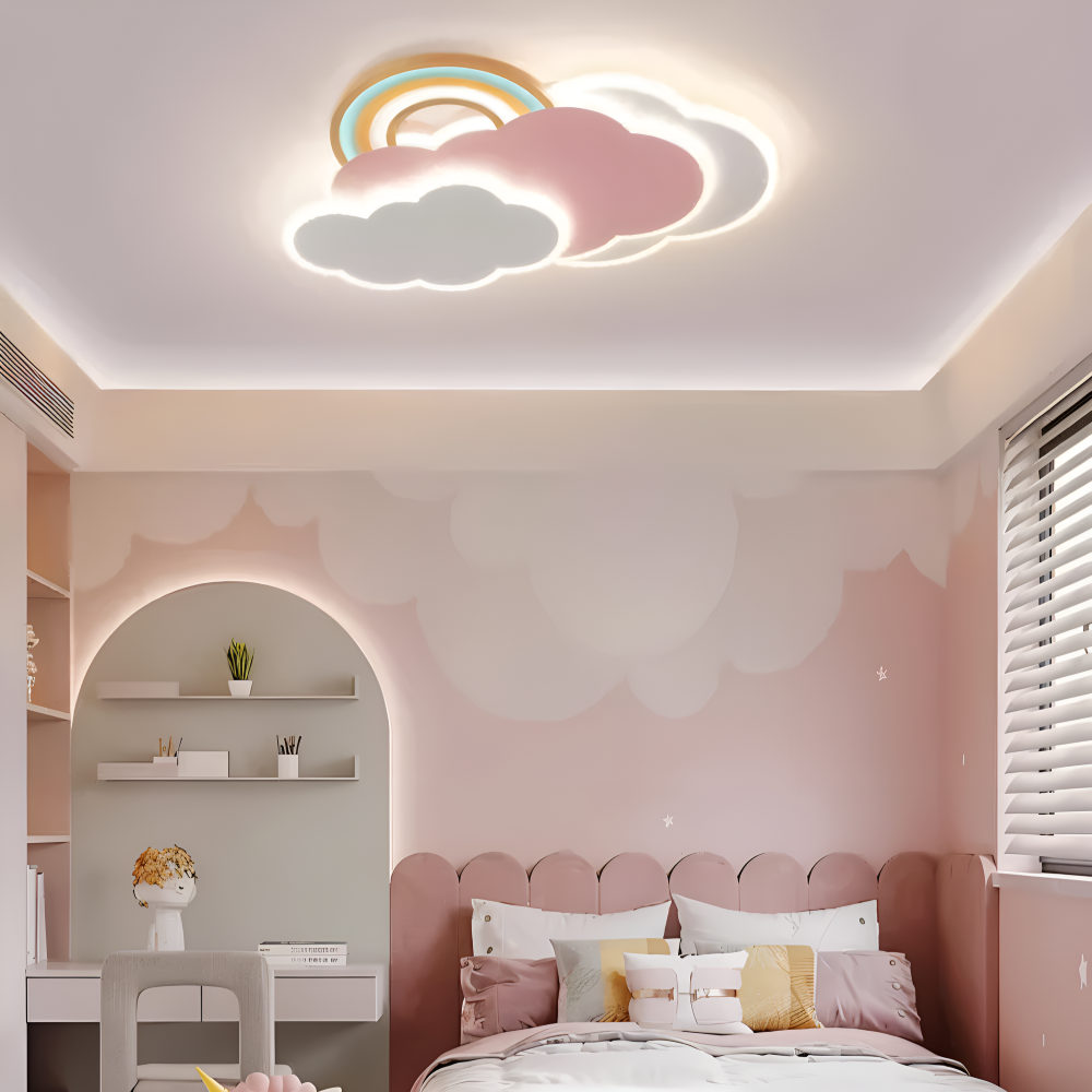 Lampa sufitowa LED chmurka i tęcza do pokoju dziecka