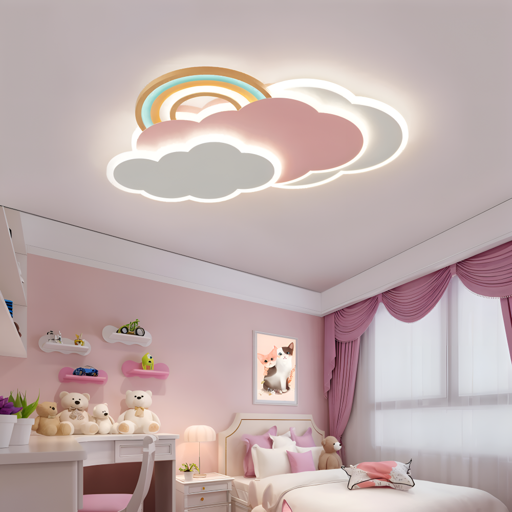 Lampa sufitowa LED chmurka i tęcza do pokoju dziecka