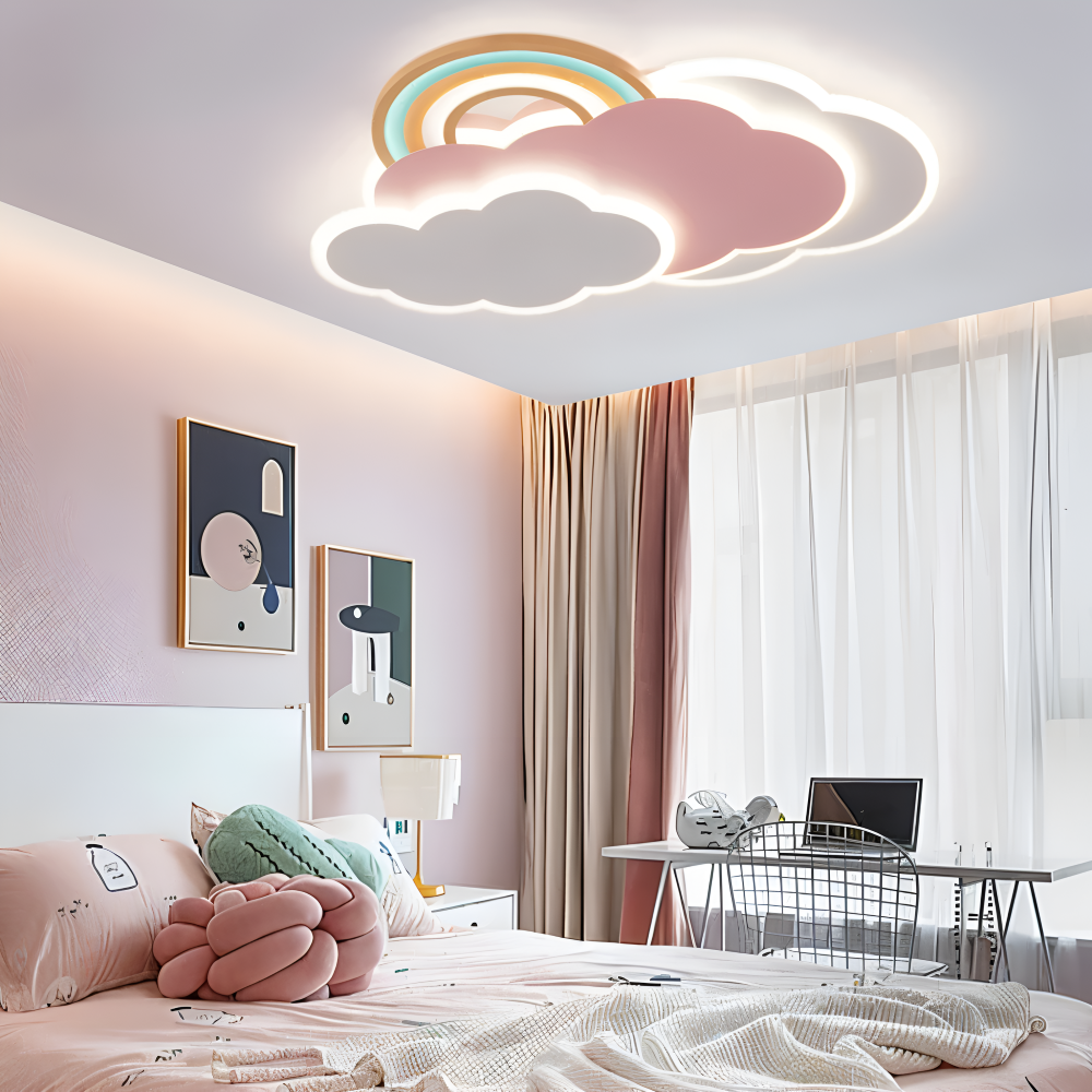 Lampa sufitowa LED chmurka i tęcza do pokoju dziecka
