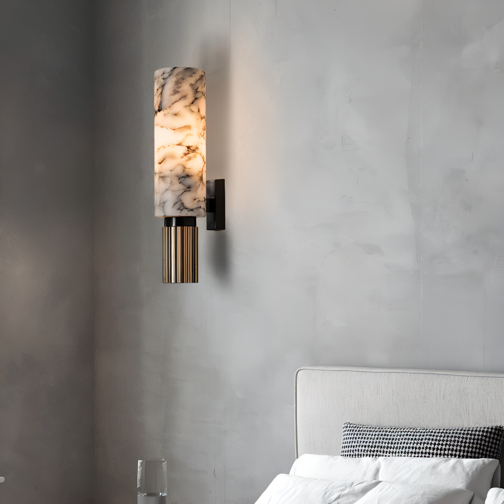 Lampa ścienna z marmuru naturalnego E27 LED