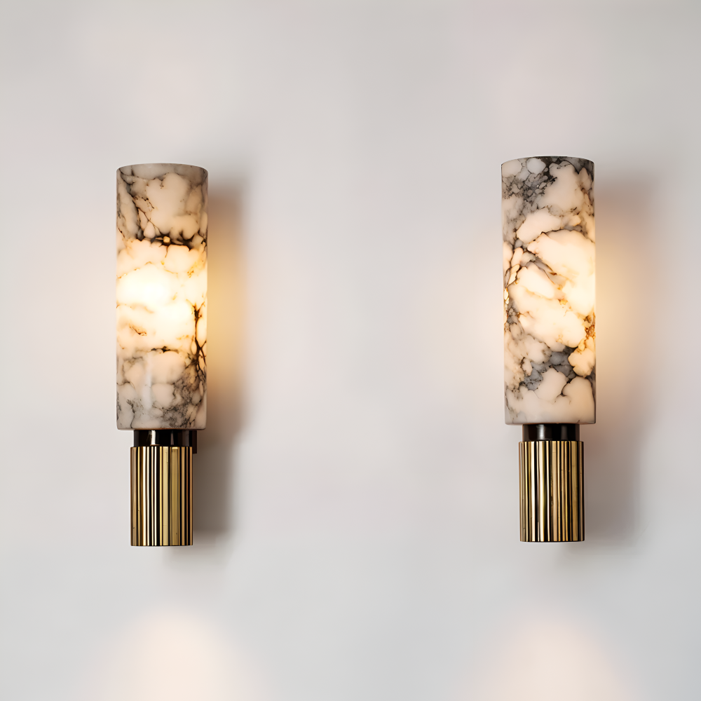 Lampa ścienna z marmuru naturalnego E27 LED