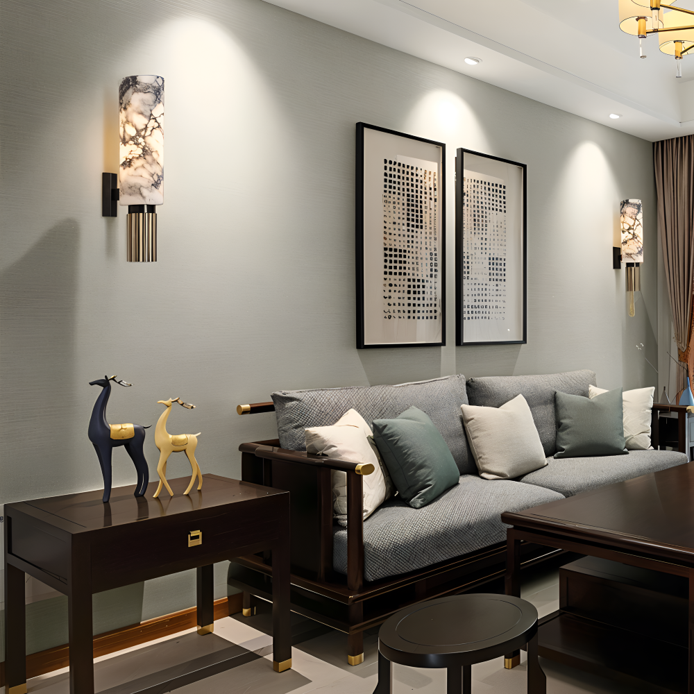 Lampa ścienna z marmuru naturalnego E27 LED
