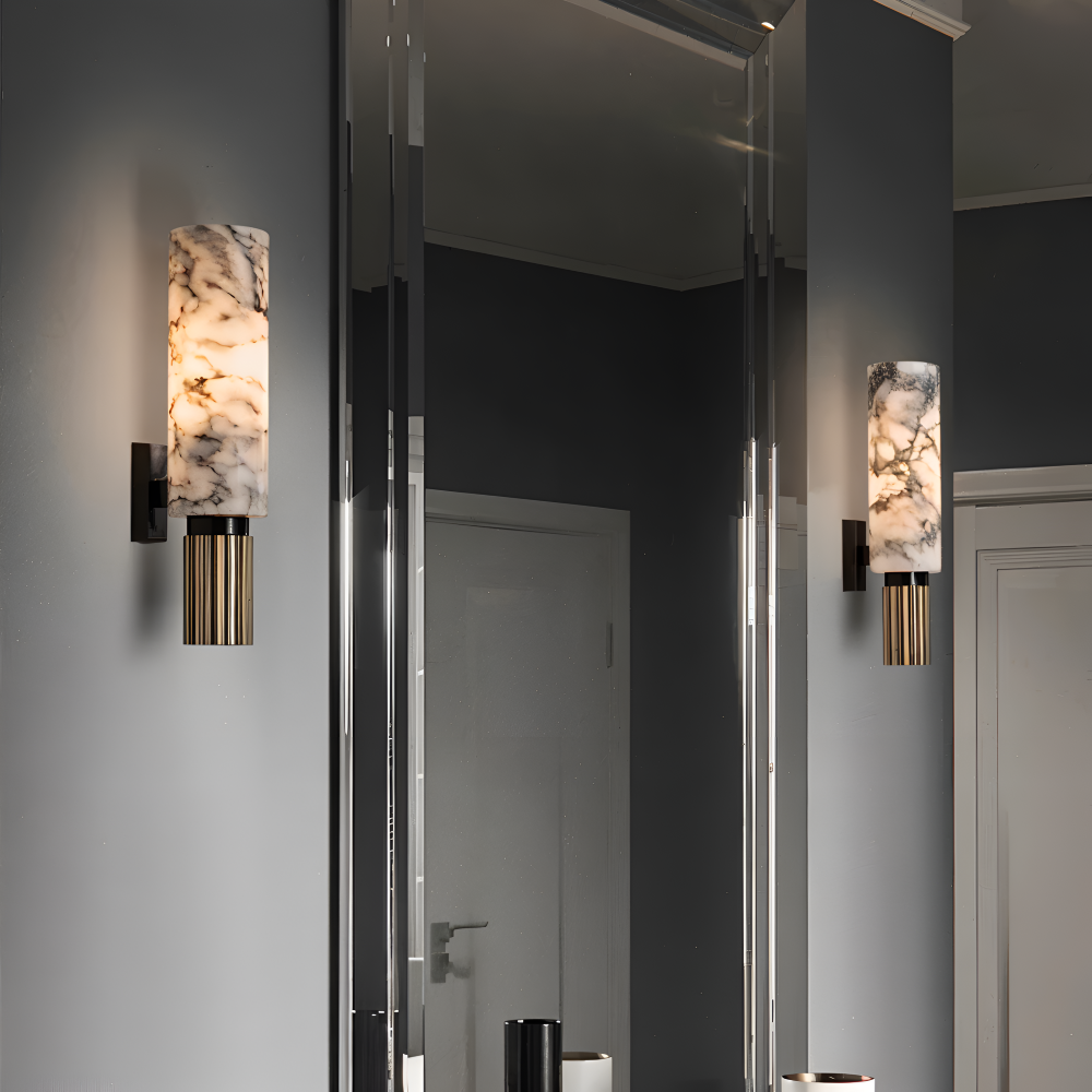 Lampa ścienna z marmuru naturalnego E27 LED