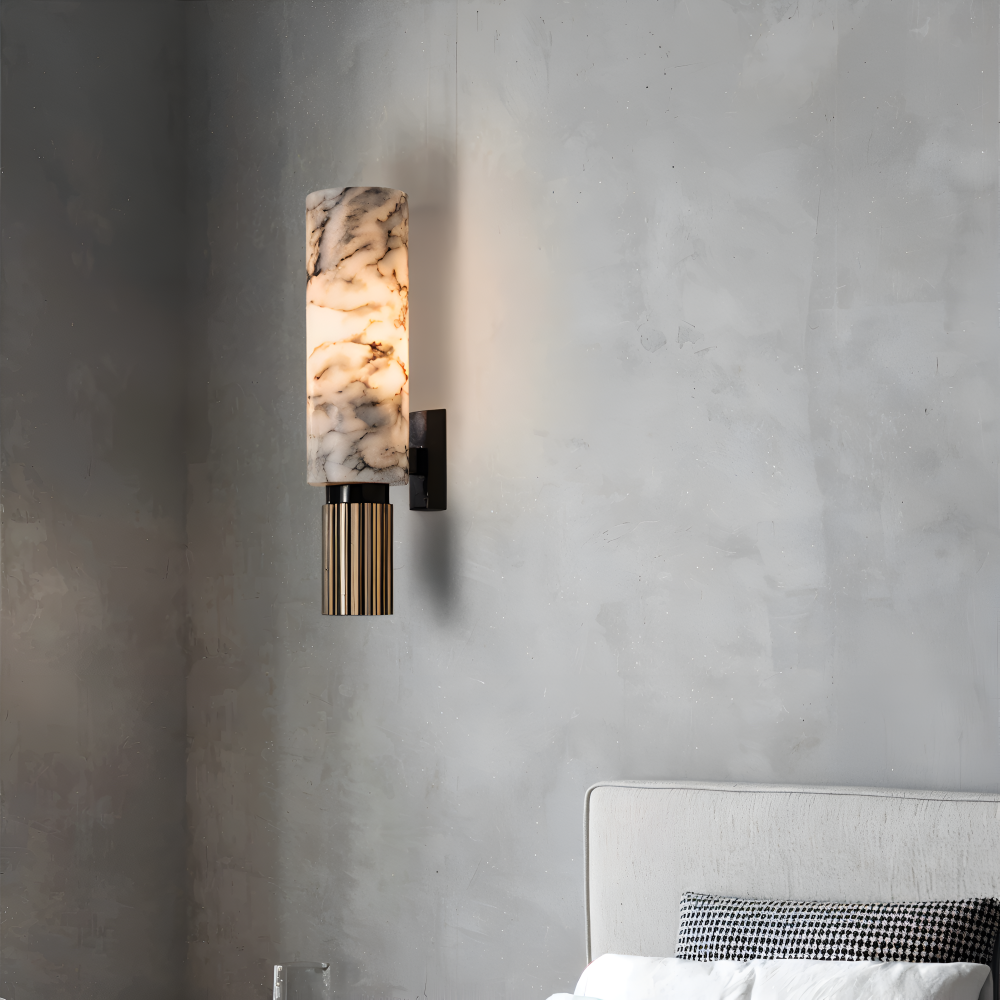 Lampa ścienna z marmuru naturalnego E27 LED