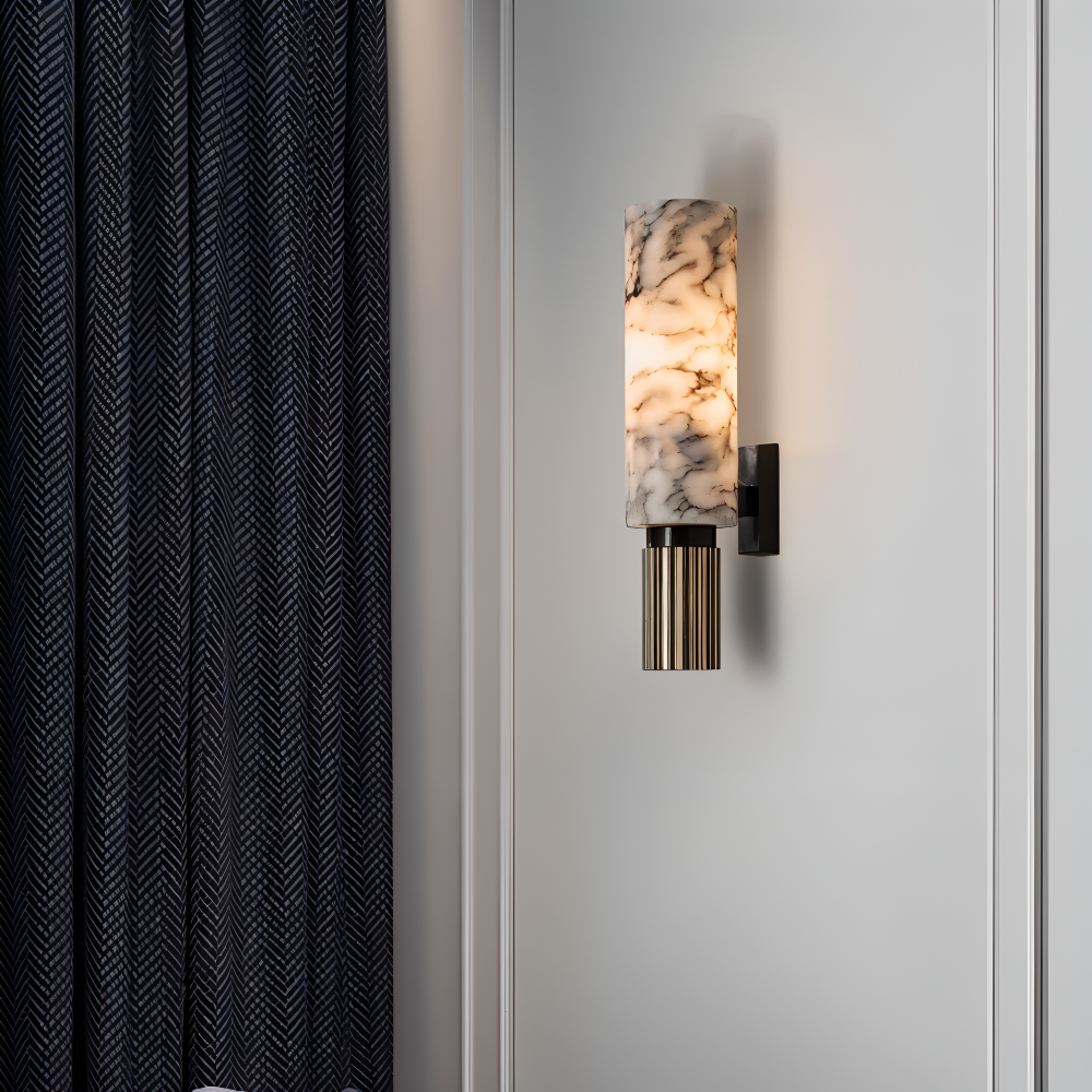 Lampa ścienna z marmuru naturalnego E27 LED