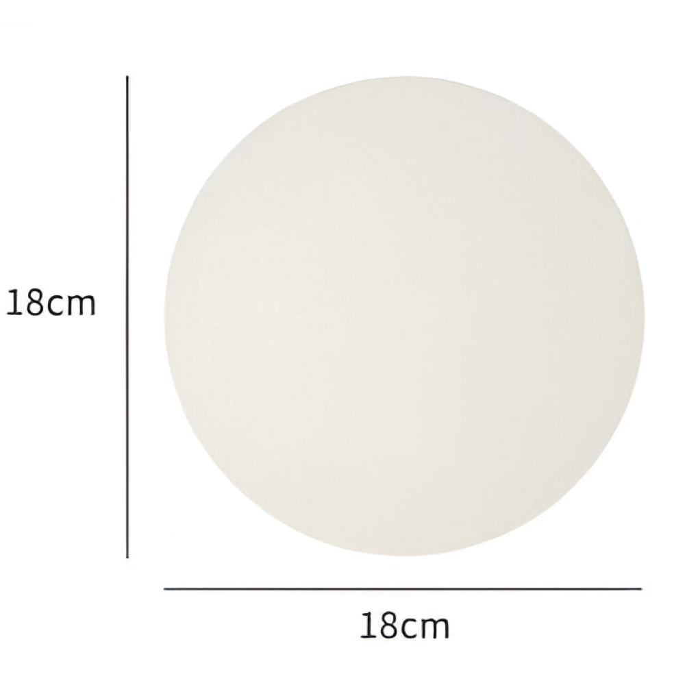 Okrągła lampa ścienna z mlecznego szkła minimalistyczna