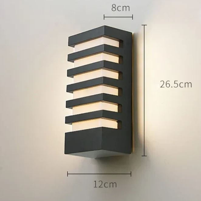 Zewnętrzna lampa ścienna LED IP65 ciepła biel 12W