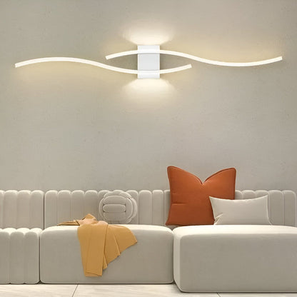 Nowoczesna lampa ścienna LED z falistym designem