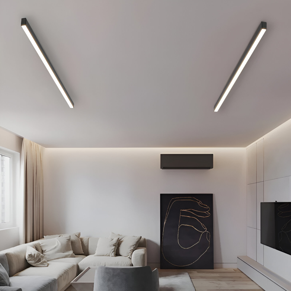 Liniowa lampa sufitowa LED nad stół do jadalni
