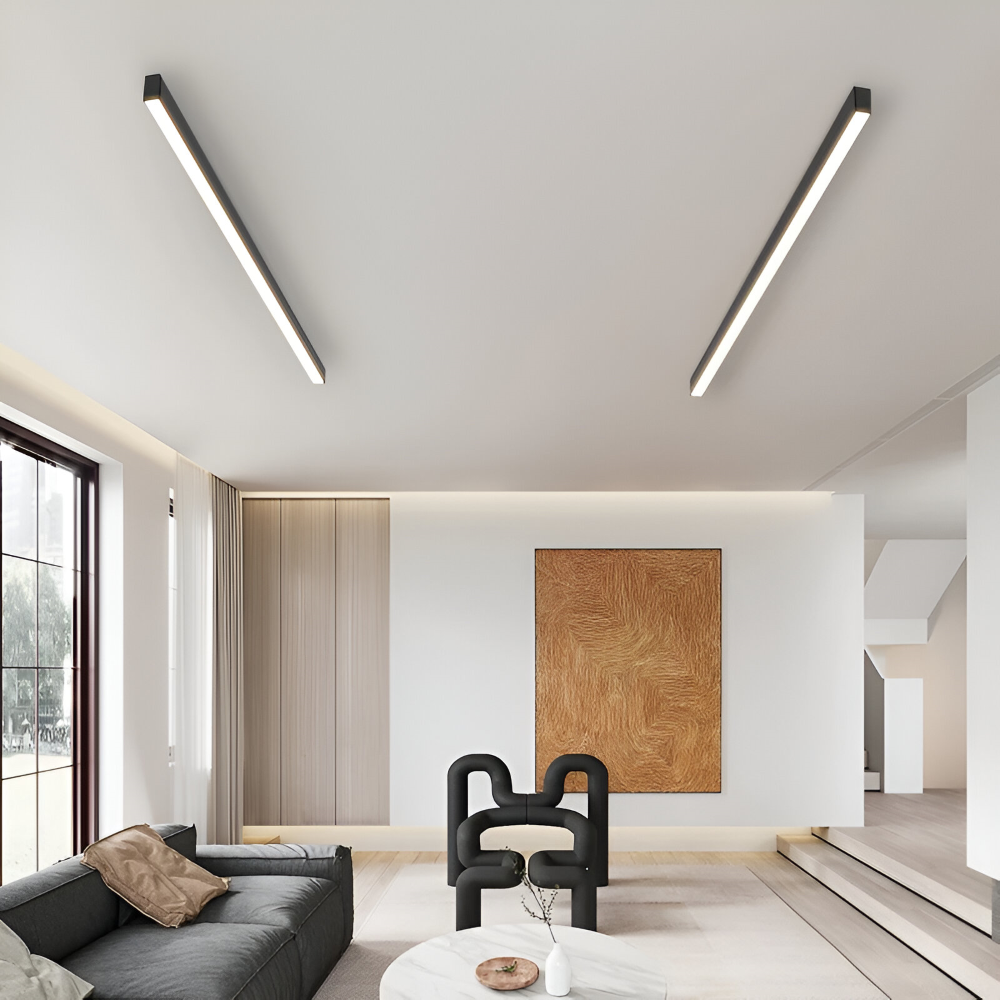 Liniowa lampa sufitowa LED nad stół do jadalni