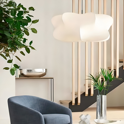 Lampa wisząca Wabi Sabi z jedwabiu do salonu