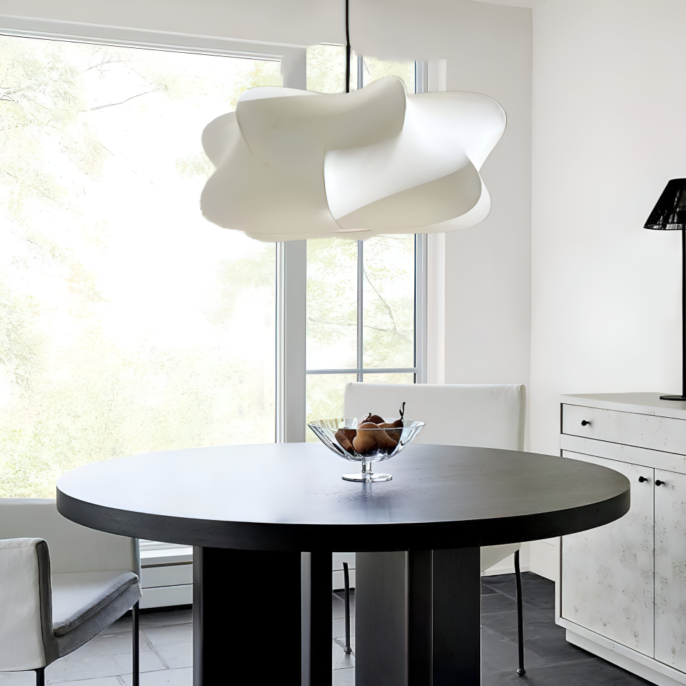 Lampa wisząca Wabi Sabi z jedwabiu do salonu