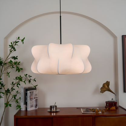 Lampa wisząca Wabi Sabi z jedwabiu do salonu