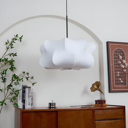 Lampa wisząca Wabi Sabi z jedwabiu do salonu