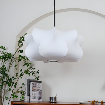 Lampa wisząca Wabi Sabi z jedwabiu do salonu