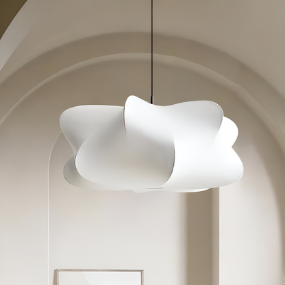 Lampa wisząca Wabi Sabi z jedwabiu do salonu