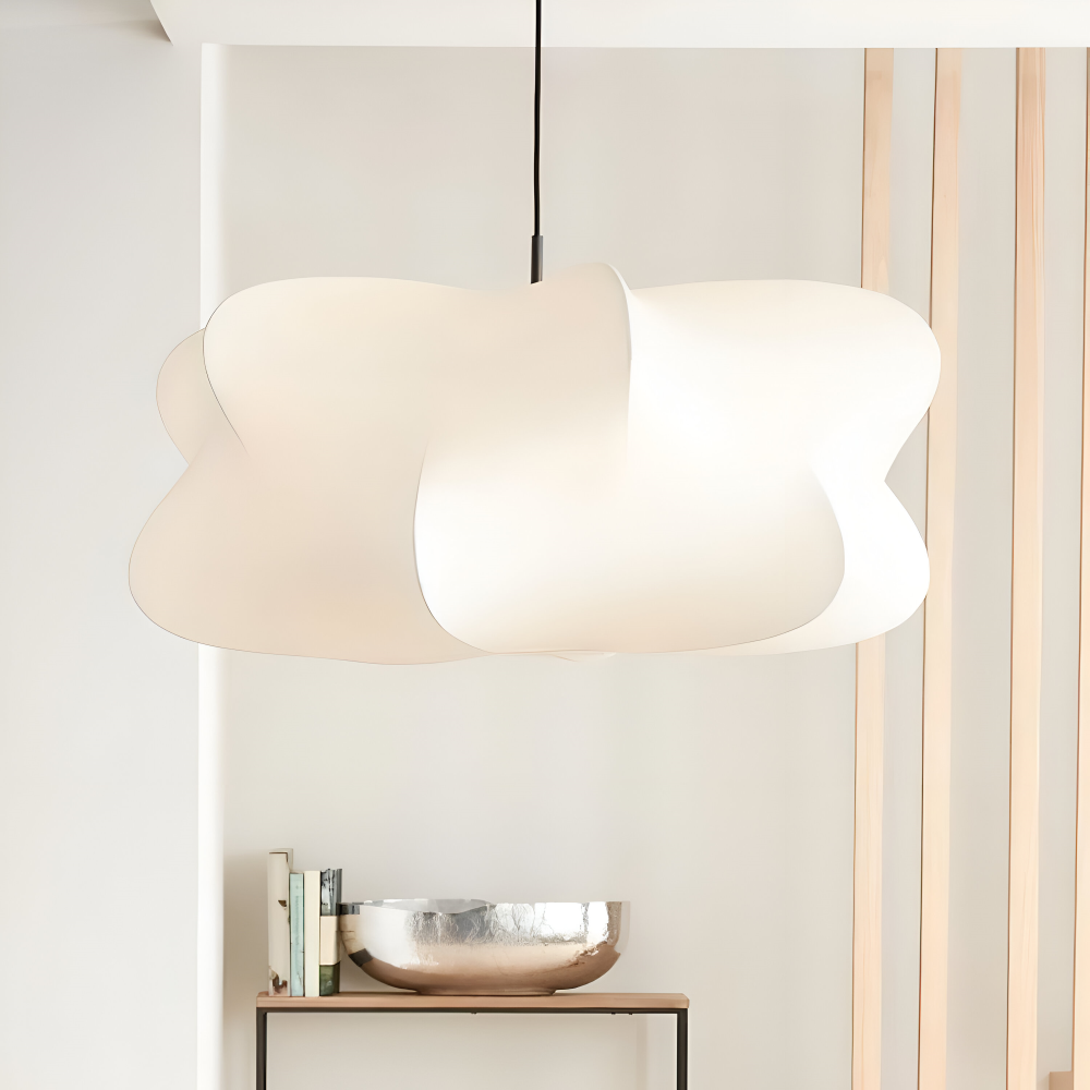 Lampa wisząca Wabi Sabi z jedwabiu do salonu