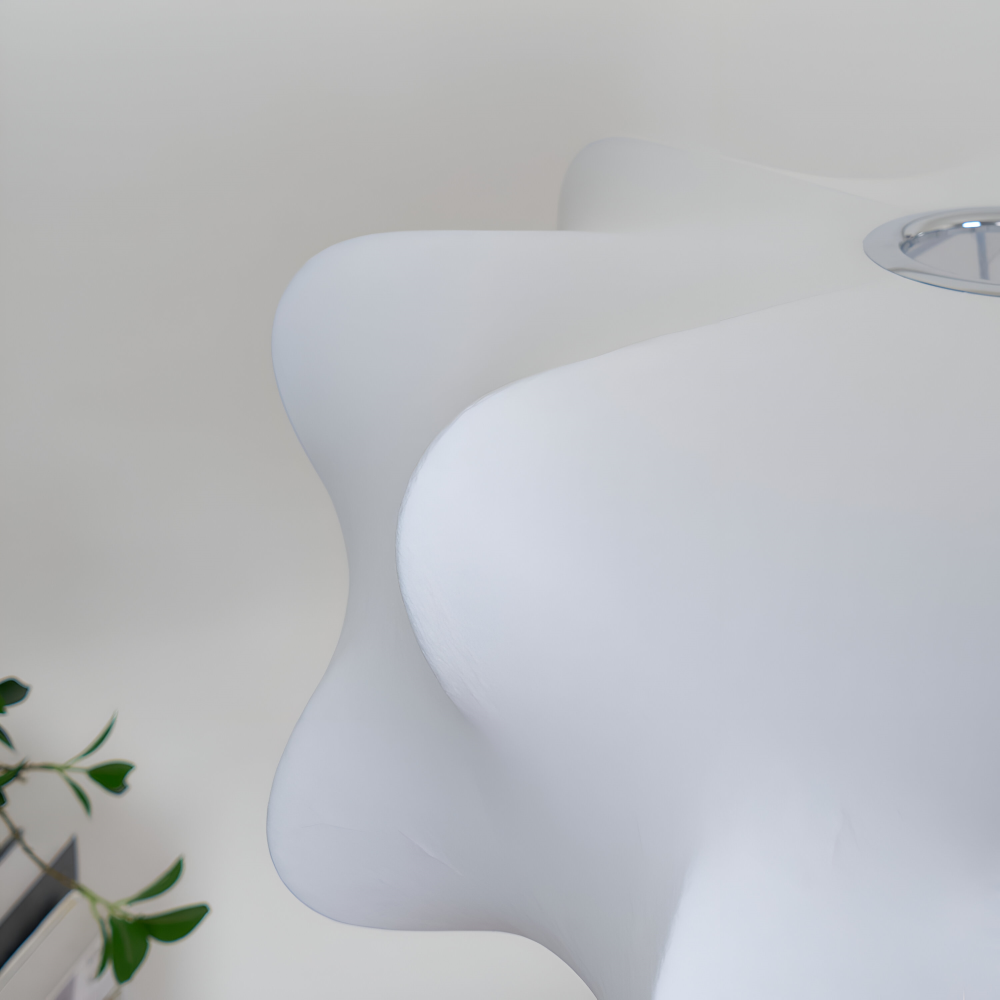 Lampa wisząca Wabi Sabi z jedwabiu do salonu
