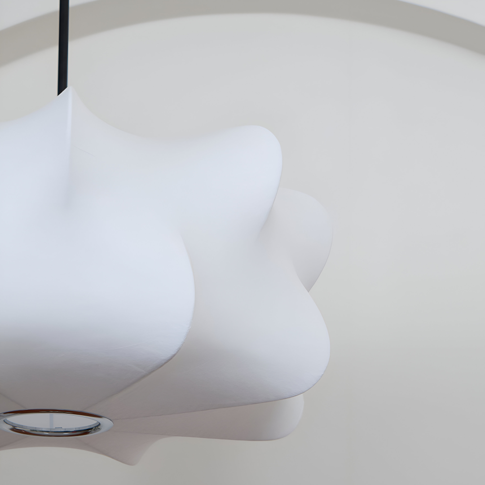 Lampa wisząca Wabi Sabi z jedwabiu do salonu