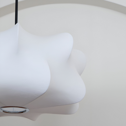Lampa wisząca Wabi Sabi z jedwabiu do salonu