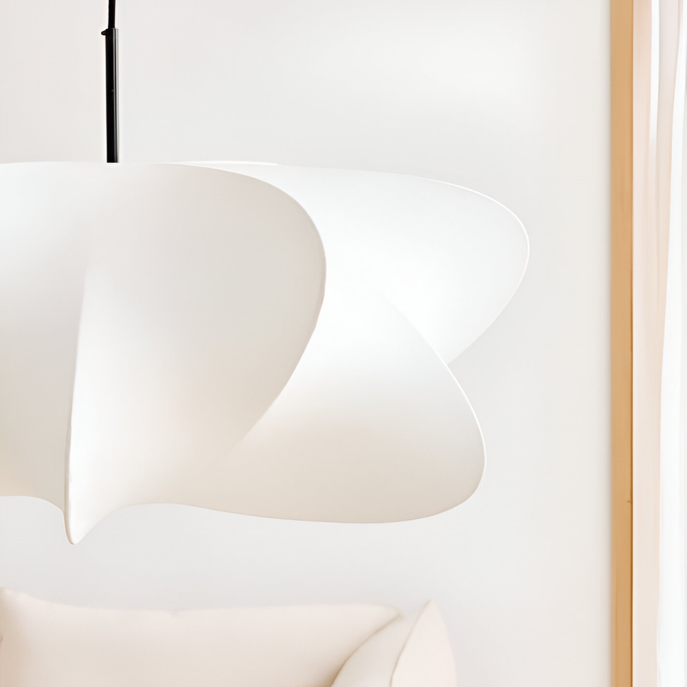 Lampa wisząca Wabi Sabi z jedwabiu do salonu