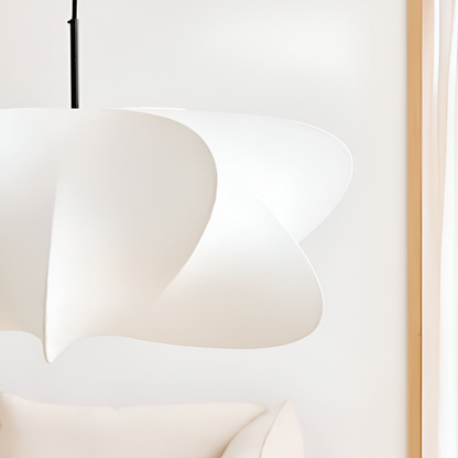 Lampa wisząca Wabi Sabi z jedwabiu do salonu