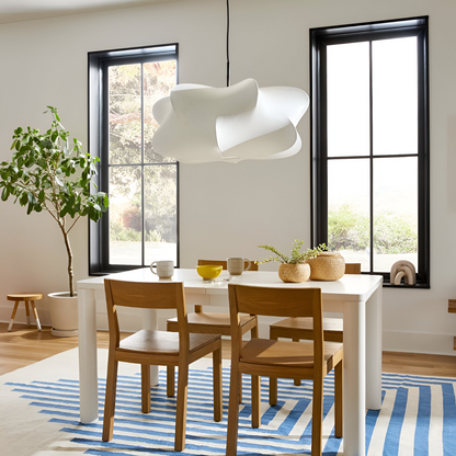 Lampa wisząca Wabi Sabi z jedwabiu do salonu