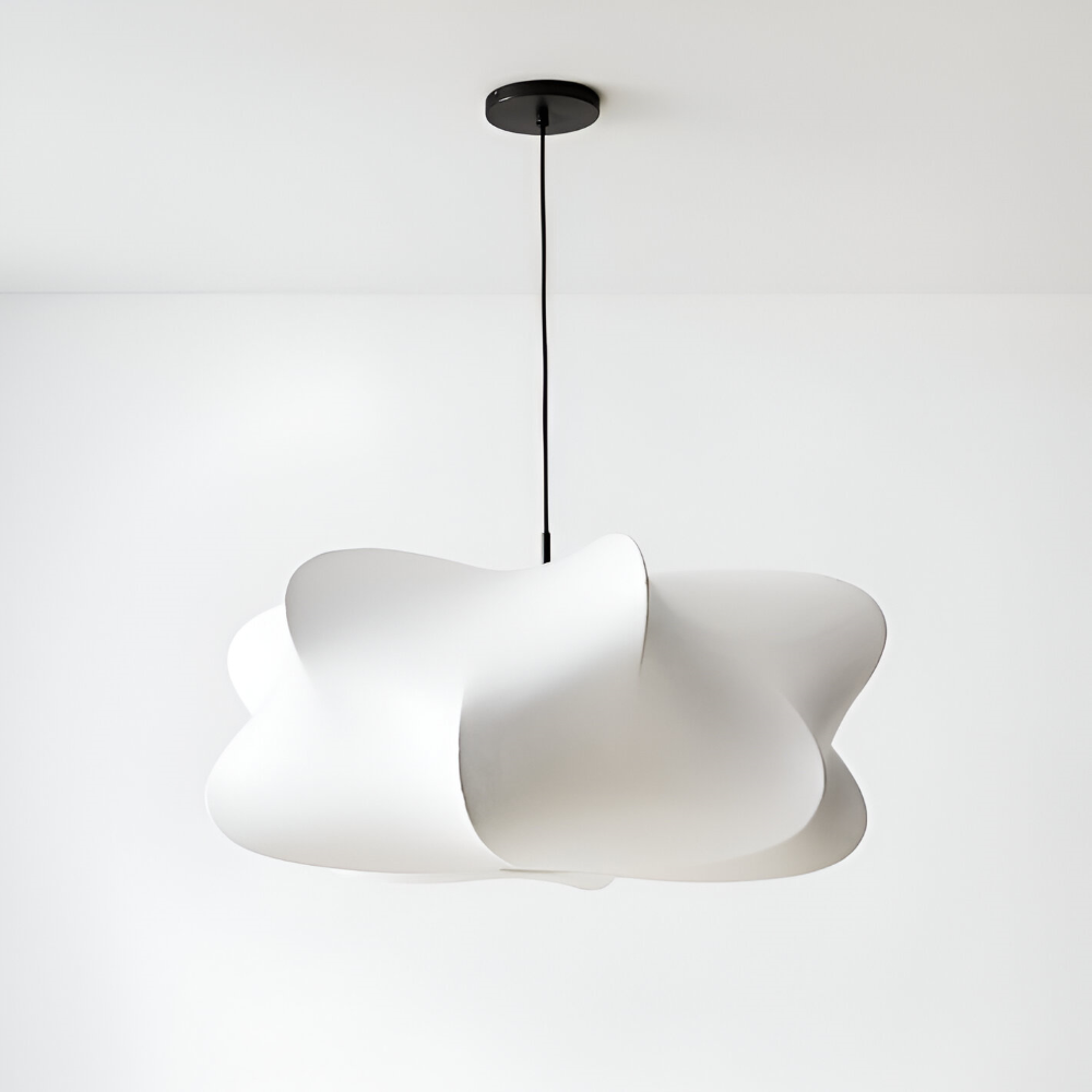 Lampa wisząca Wabi Sabi z jedwabiu do salonu