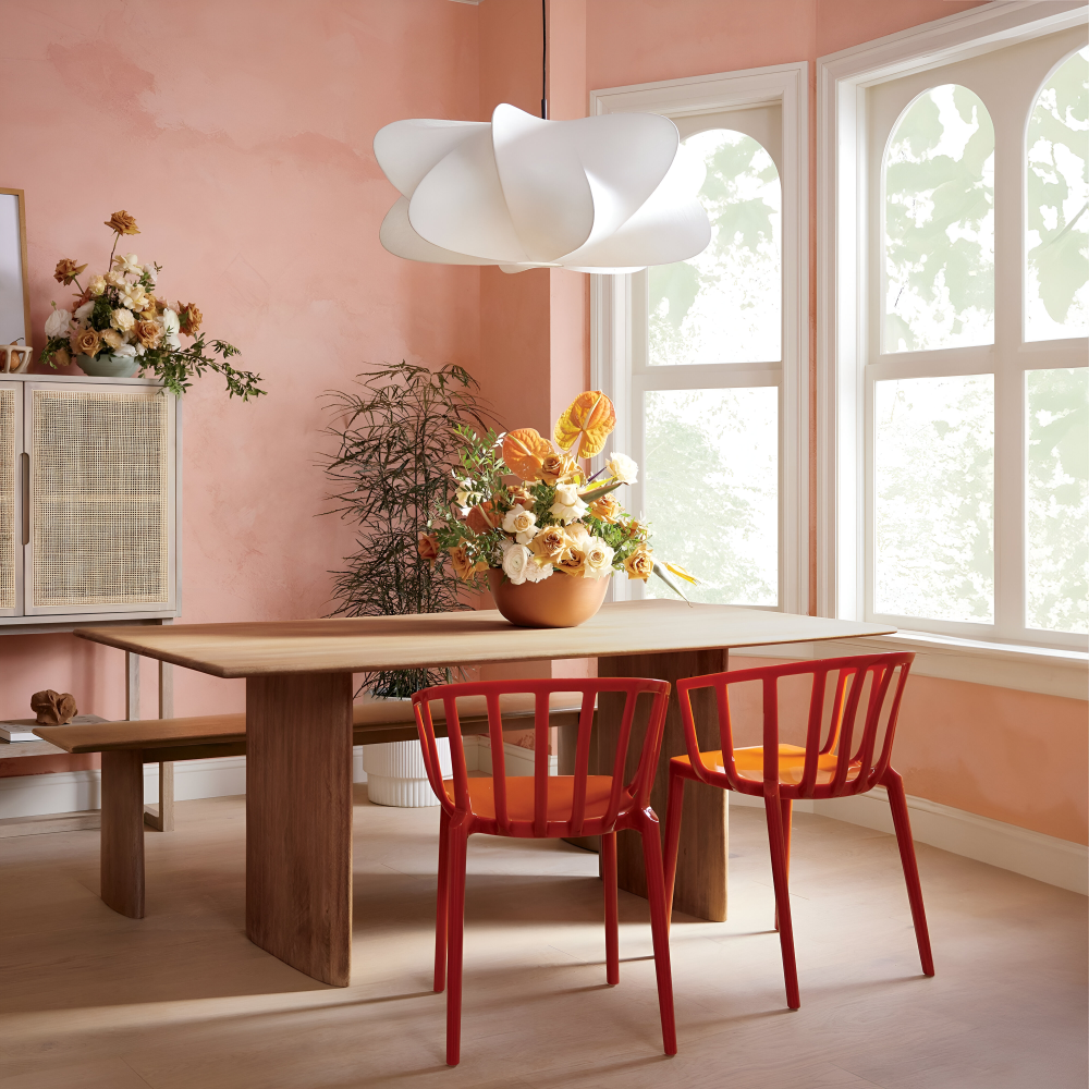 Lampa wisząca Wabi Sabi z jedwabiu do salonu